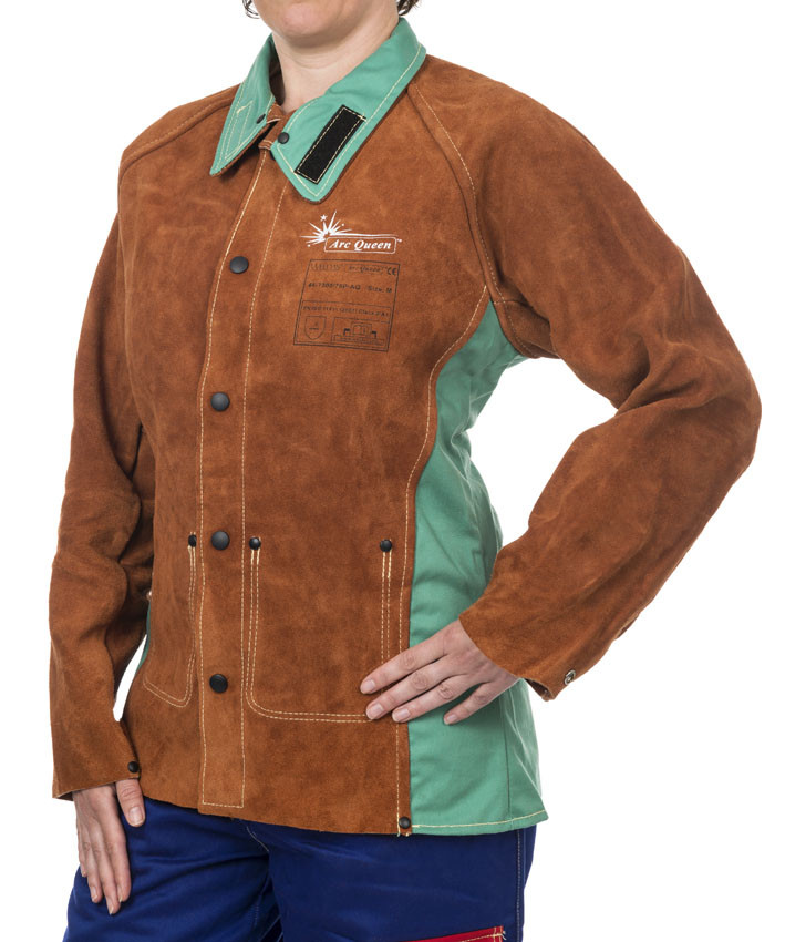 Skórzana kurtka spawalnicza dla kobiet Lava Brown 44-7300/P-AQ Weldas 