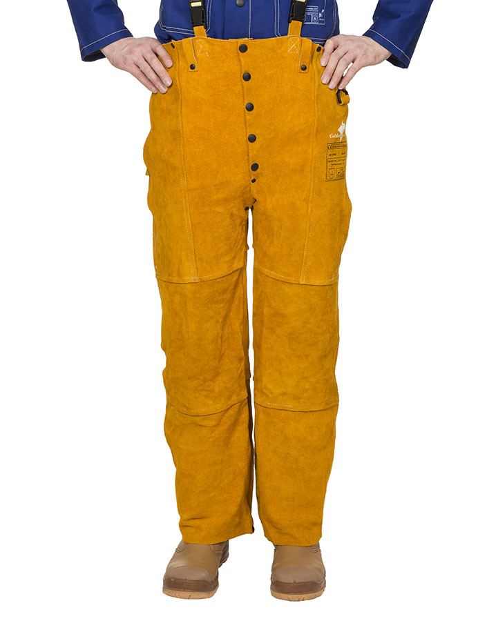 Skórzane spodnie spawalnicze Golden Brown 44-2600 Weldas