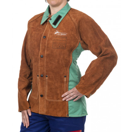 Skórzana kurtka spawalnicza dla kobiet Lava Brown 44-7300/P-AQ Weldas 