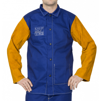 Bawełniana kurtka spawalnicza Yellowjacket niebieska 33-3060 Weldas